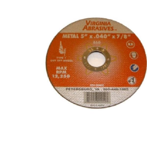 Virginia Abrasives 424-59001 4.5 x 0.04 in. Metal Ultra Thin Cutting Wheel 681504 - main